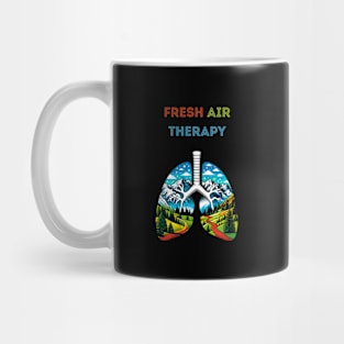 Inhale Nature Exhale Stress Fresh Air Therapy Mug